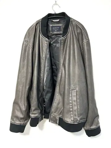 Abercrombie & Fitch 실버 봄버 자켓 XXL