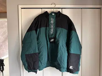 스타터 XXL 그린 필라델피아 이글스 풀오버