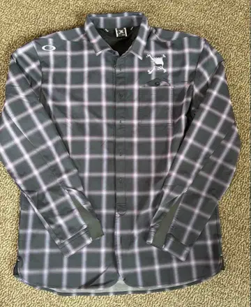 00's OAKLEY 옴브레 체크 나일론 셔츠