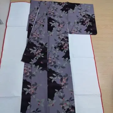보라색 남천 무늬 코몬 기모노 워셔블 기모노