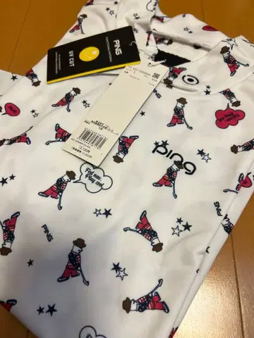 PING 캐릭터 패턴 긴팔 셔츠