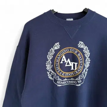 90s 빈티지 USA제 RUSSELL 프라터니티 맨투맨 네이비 I2