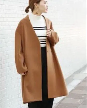 JOURNAL STANDARD relume 노카라 코트 카멜 36