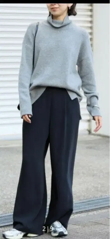 슬로브 이에나 턱 와이드 이지 팬츠 새상품급