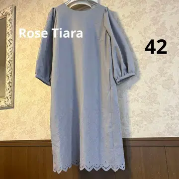 새상품급 빅 사이즈 42 로즈 티아라 루즈핏 자수 원피스