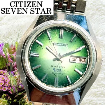 작동 시티즌 세븐스타 V2 손목시계 자동 와인딩 데이트 y2k 3851