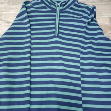 면 100% 두꺼운 원단 보더 셔츠