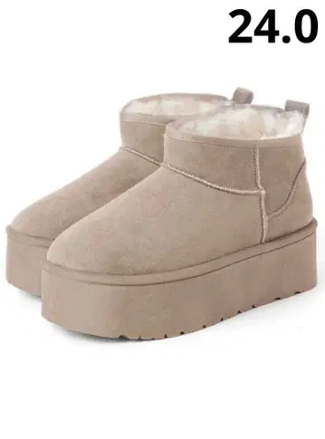 그레일 통굽 어그 부츠 베이지 24.0cm 어그 부츠 신발