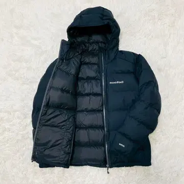 몽벨 파마 로스트 라이트 다운 후드티 M 블랙 스태프 백 없음