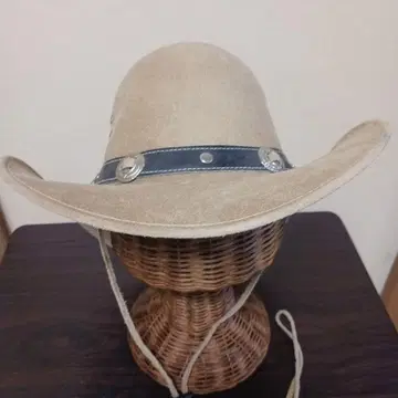 웨스턴 햇 스웨이드/연한 베이지