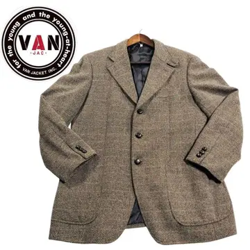 VAN JAC 테일러드 자켓 헤링본 체크 LL 사이즈 남성용