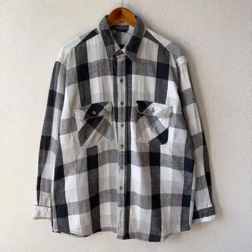 90s DAKOTA 체크 플란넬 플란넬 셔츠 XL 긴팔 다코타