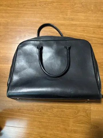 블랙 가죽 비즈니스 백