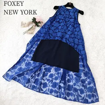 [ 폭시 뉴욕 ] 슬리브리스 플라워 프린트 시어 원피스