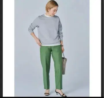 SLOANE 수빈 기자 코튼 크루넥 맨투맨 멜란지 그레이