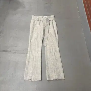 Kudos 21ss 벨트 울 슬랙스 벨 보텀 이지 슬랙스