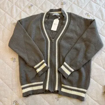 [ SALE ] 그레이 니트 가디건 집업