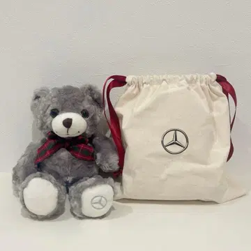벤츠 봉제 인형 그레이 크리스마스 베어