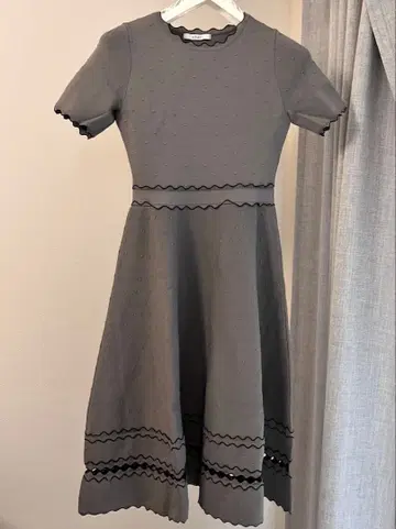 ANAYI 그레이 반팔 니트 원피스