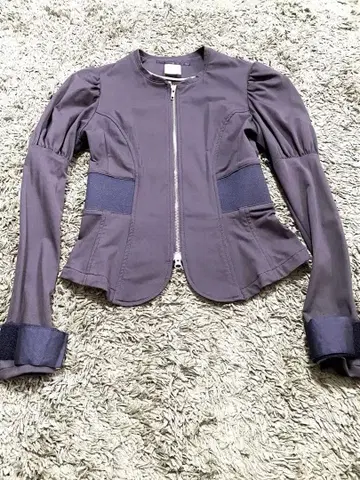 더블 스탠다드 sov 차콜 노카라 자켓