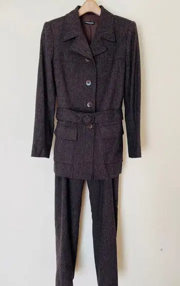 BRERA DONNA 다크 브라운 여성 팬츠 수트 울 혼방 9호