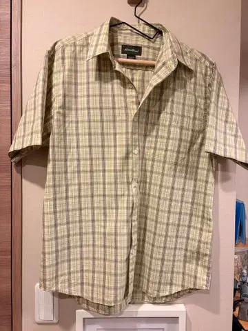 Eddie Bauer 체크 무늬 반팔 셔츠 00s Y2K