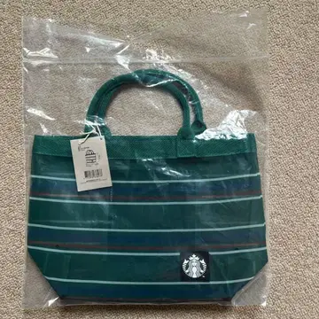 대만 한정판 스타벅스 스트라이프 토트백 그린 어부백