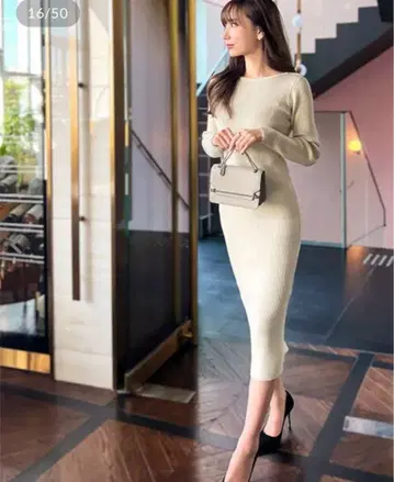 고베 레터스 완판 리브 니트 원피스