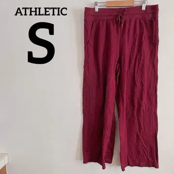 한정판 ATHLETIC [ S ] 버건디 와이드 팬츠 캐주얼