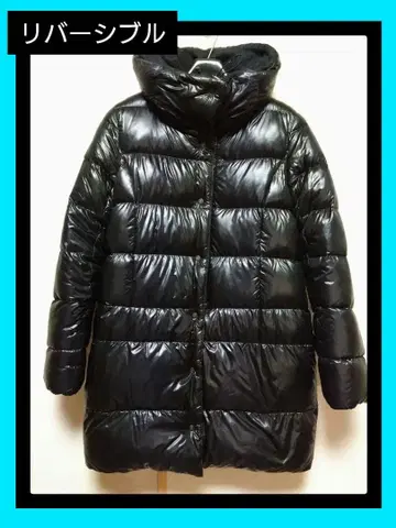 다운 자켓 리버서블 블랙 차콜 그레이