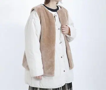 사만사 모스모스 퍼 베스트 [미사용 새상품] 프리 사이즈