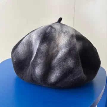 [ 새상품급 ] kopka ACCESSORIES 울 베레모 블랙 타이다이