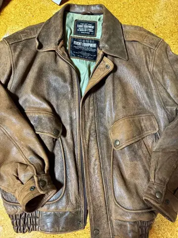 FLIGHT EQUIPMENT 밀리터리 자켓 L 사이즈 브라운