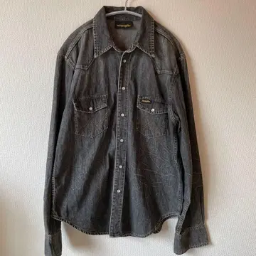 Wrangler 랭글러 데님 셔츠 블랙 M