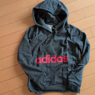 새상품 adidas 후드 부착 후드티 그레이