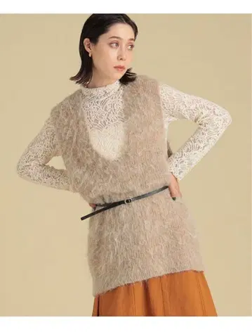 [ Ray BEAMS ] 샤기 니트 베스트