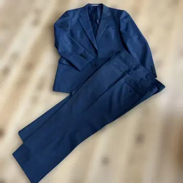 FIGARO 네이비 스트라이프 비즈니스 정장 투팬츠