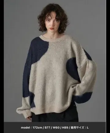 ONCILY 하트 무늬 니트 스웨터 사이즈 L