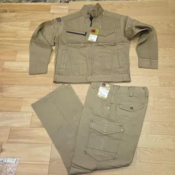 바틀 작업복 상하의 세트 사이즈 L 카멜 면 100%