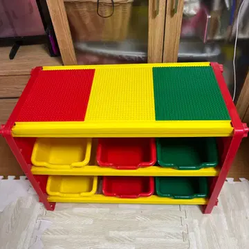 컬러풀 블록 테이블 완구 수납 랙