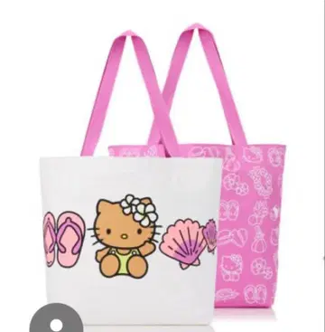 미개봉 새상품 알로하 컬렉션 헬로키티 리버서블 토트백 DFS 한정판