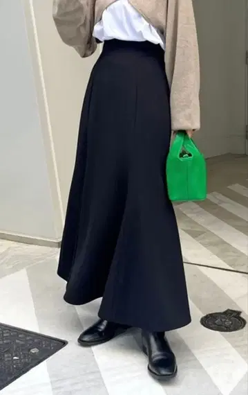 CAPRICIEUX LE'MAGE 스트레치 하이웨스트 머메이드 스커트