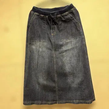 로고스 데님 롱 스커트 약 77cm M