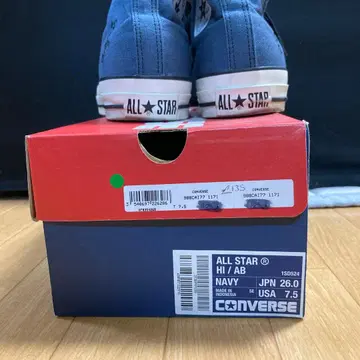 agnes b x CONVERSE ALL STAR HI NAVY 26.0