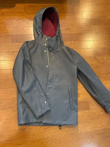 그레이 후드 부착 자켓