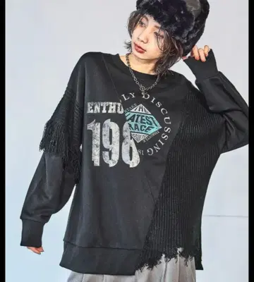 PAGEBOY 페이지 보이 리메이크 니트 MIX 맨투맨