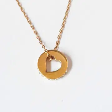 스와로브스키 하트 모티브 반지 목걸이