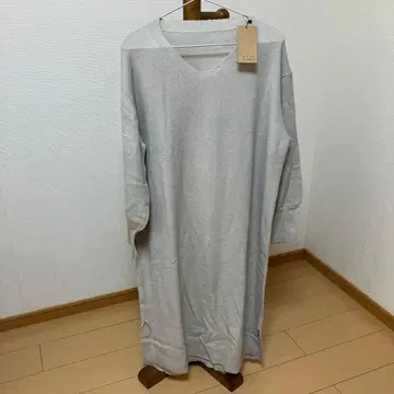 ElegChic V넥 니트 원피스 라이트 그레이 / L