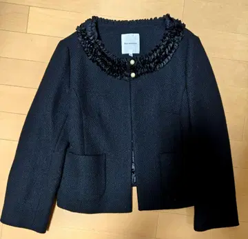 [ 새상품급 ] 본머스리 노카라 프릴 옷깃 자켓