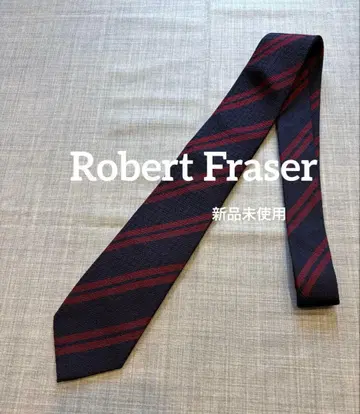 Robert Fraser 핸드메이드 넥타이 레지멘탈 스트라이프